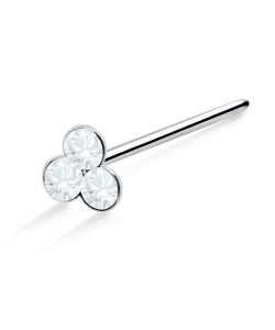 Colorful Stones Silver Straight Nose Stud NSKA-823